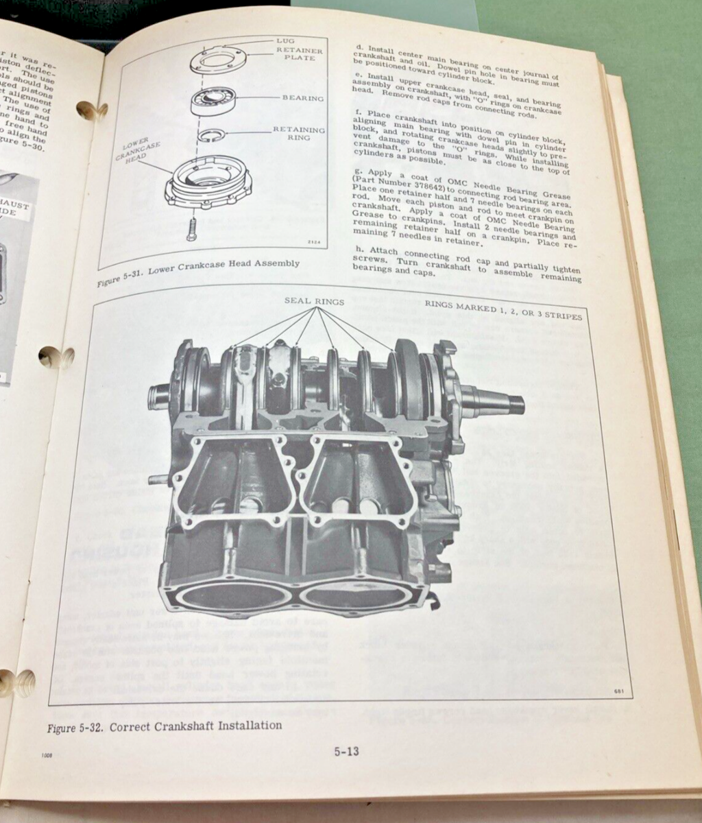 EVINRUDE 4487 4486 SERVICE MANUAL LOT 1968