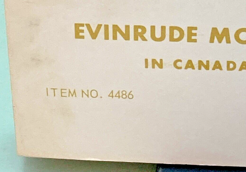 EVINRUDE 4487 4486 SERVICE MANUAL LOT 1968
