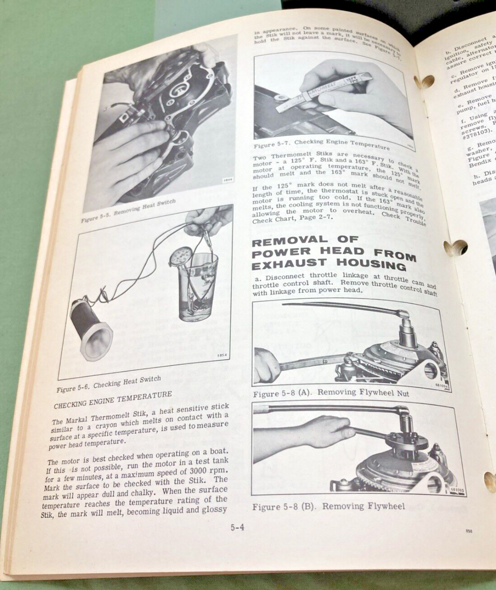 EVINRUDE 4487 4486 SERVICE MANUAL LOT 1968