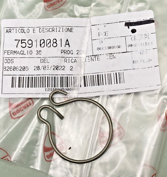NEW GENUINE DUCATI 75910081A RETAINER 35MM