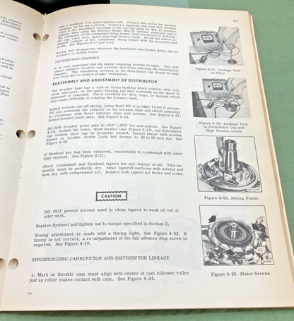 EVINRUDE 4485 4484 SERVICE MANUAL LOT 1968