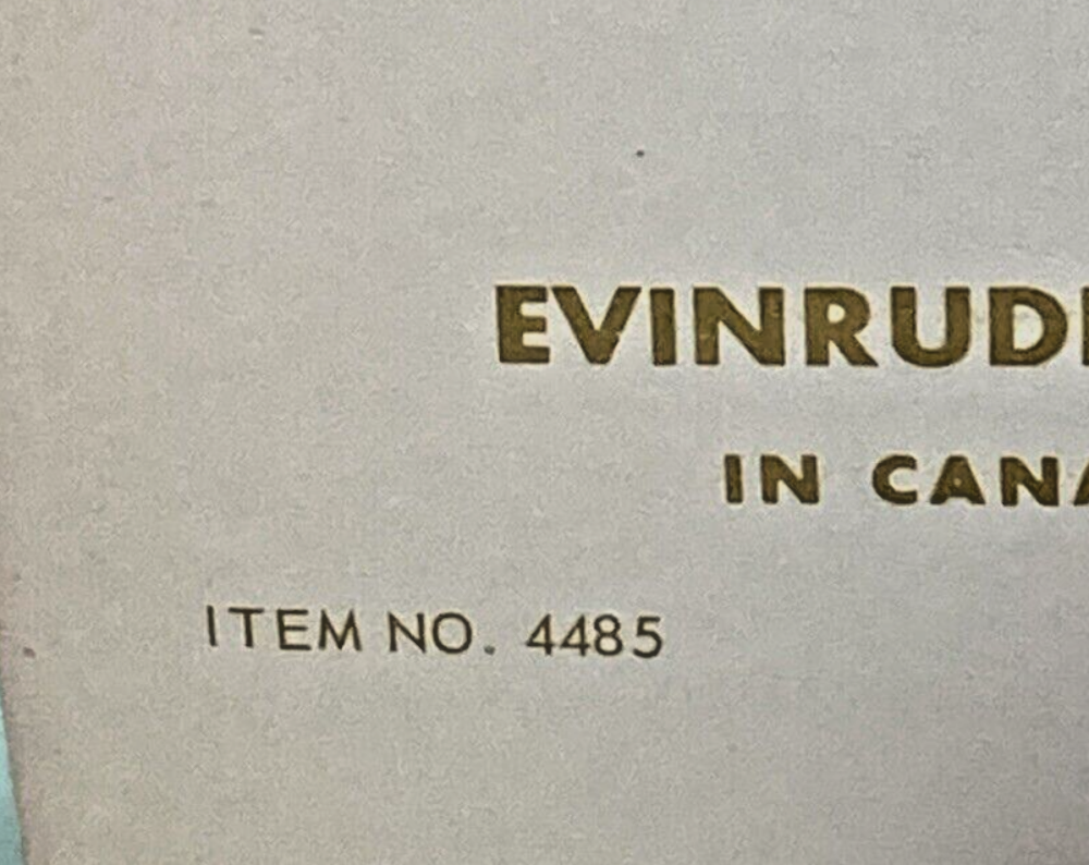 EVINRUDE 4485 4484 SERVICE MANUAL LOT 1968
