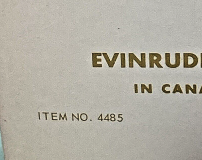 EVINRUDE 4485 4484 SERVICE MANUAL LOT 1968