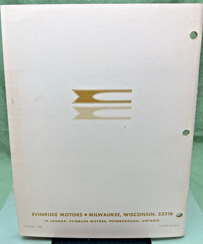 EVINRUDE 4485 4484 SERVICE MANUAL LOT 1968