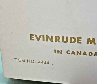 EVINRUDE 4485 4484 SERVICE MANUAL LOT 1968
