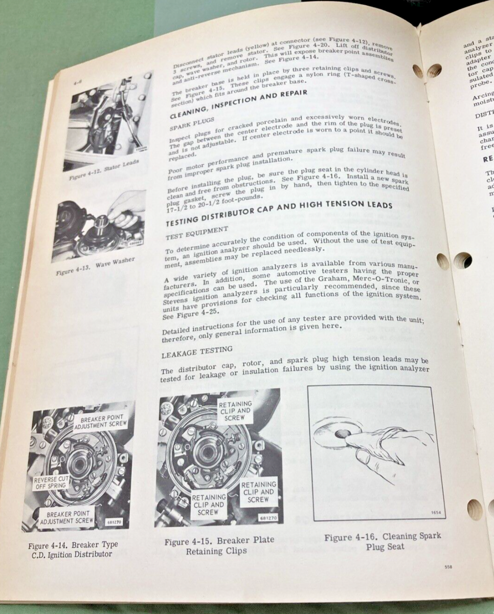 EVINRUDE 4485 4484 SERVICE MANUAL LOT 1968