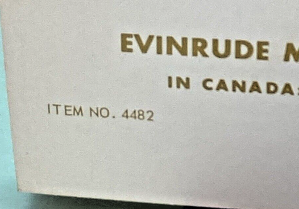 EVINRUDE 4483 4482 SERVICE MANUAL LOT 1968