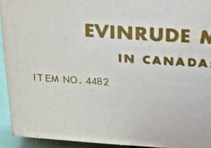 EVINRUDE 4483 4482 SERVICE MANUAL LOT 1968
