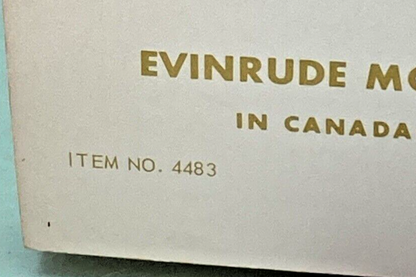 EVINRUDE 4483 4482 SERVICE MANUAL LOT 1968