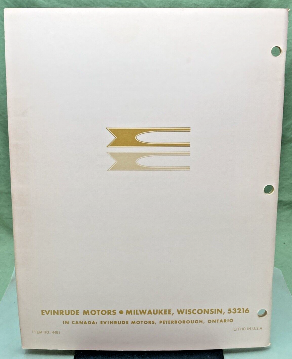 EVINRUDE 4481 4480 SERVICE MANUAL LOT 1968