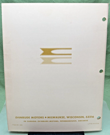 EVINRUDE 4481 4480 SERVICE MANUAL LOT 1968