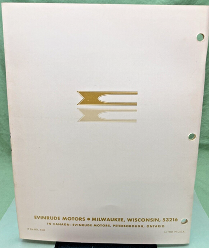 EVINRUDE 4481 4480 SERVICE MANUAL LOT 1968