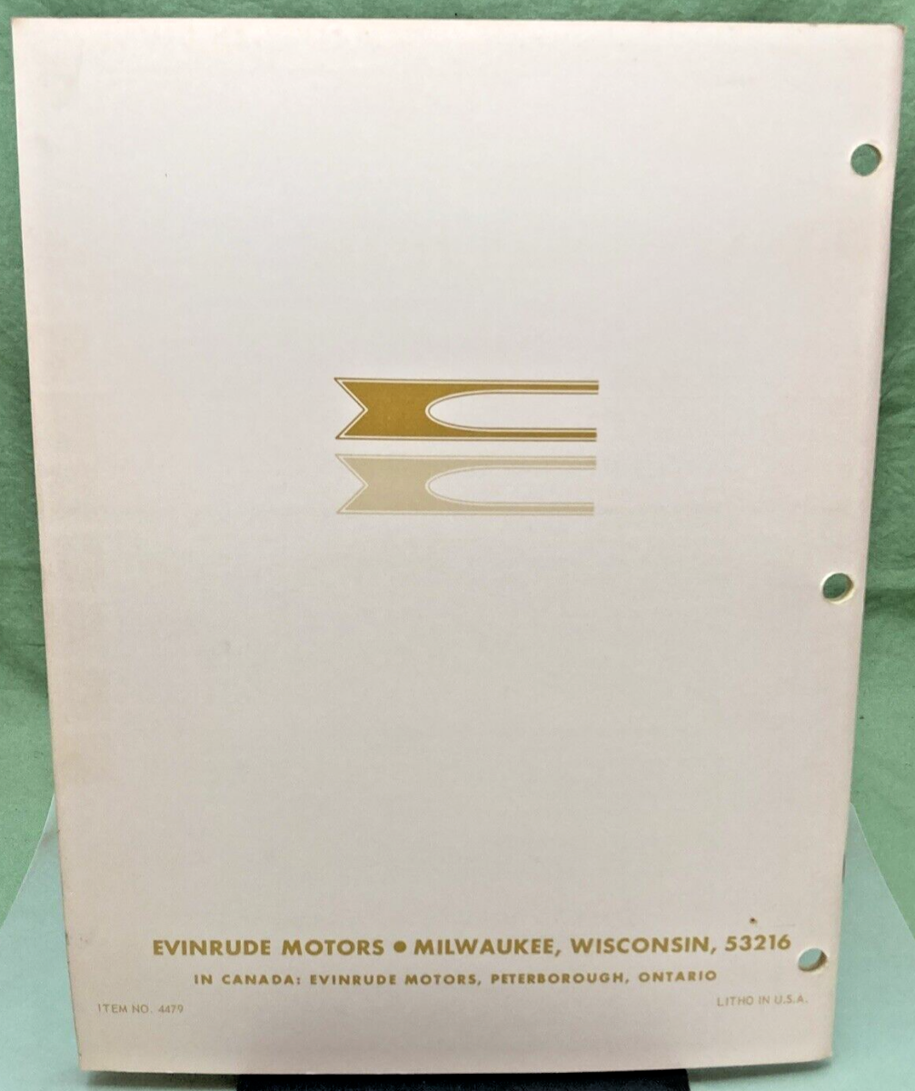 EVINRUDE 4479 4478 SERVICE MANUAL LOT 1968