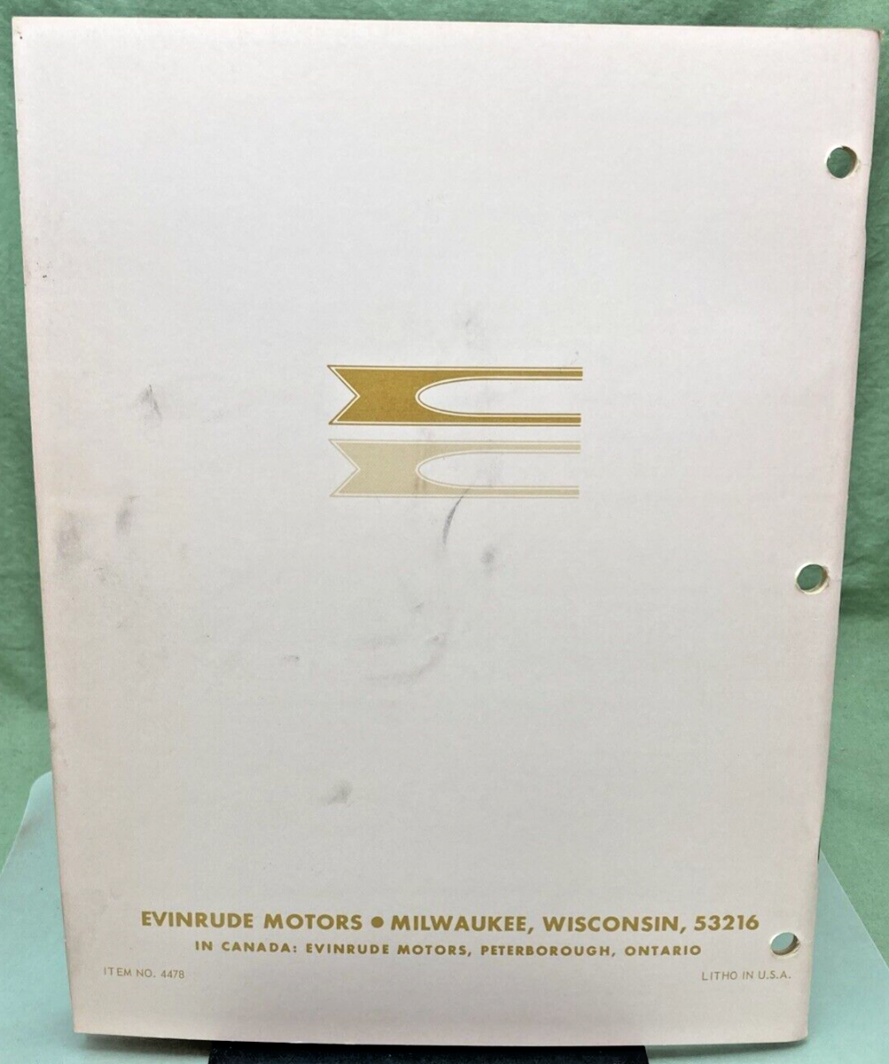 EVINRUDE 4479 4478 SERVICE MANUAL LOT 1968