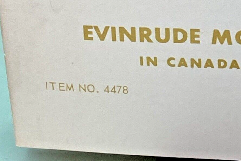 EVINRUDE 4479 4478 SERVICE MANUAL LOT 1968