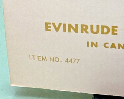 EVINRUDE 4477 4476 SERVICE MANUAL LOT 1968