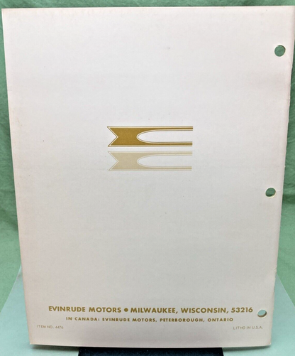EVINRUDE 4477 4476 SERVICE MANUAL LOT 1968