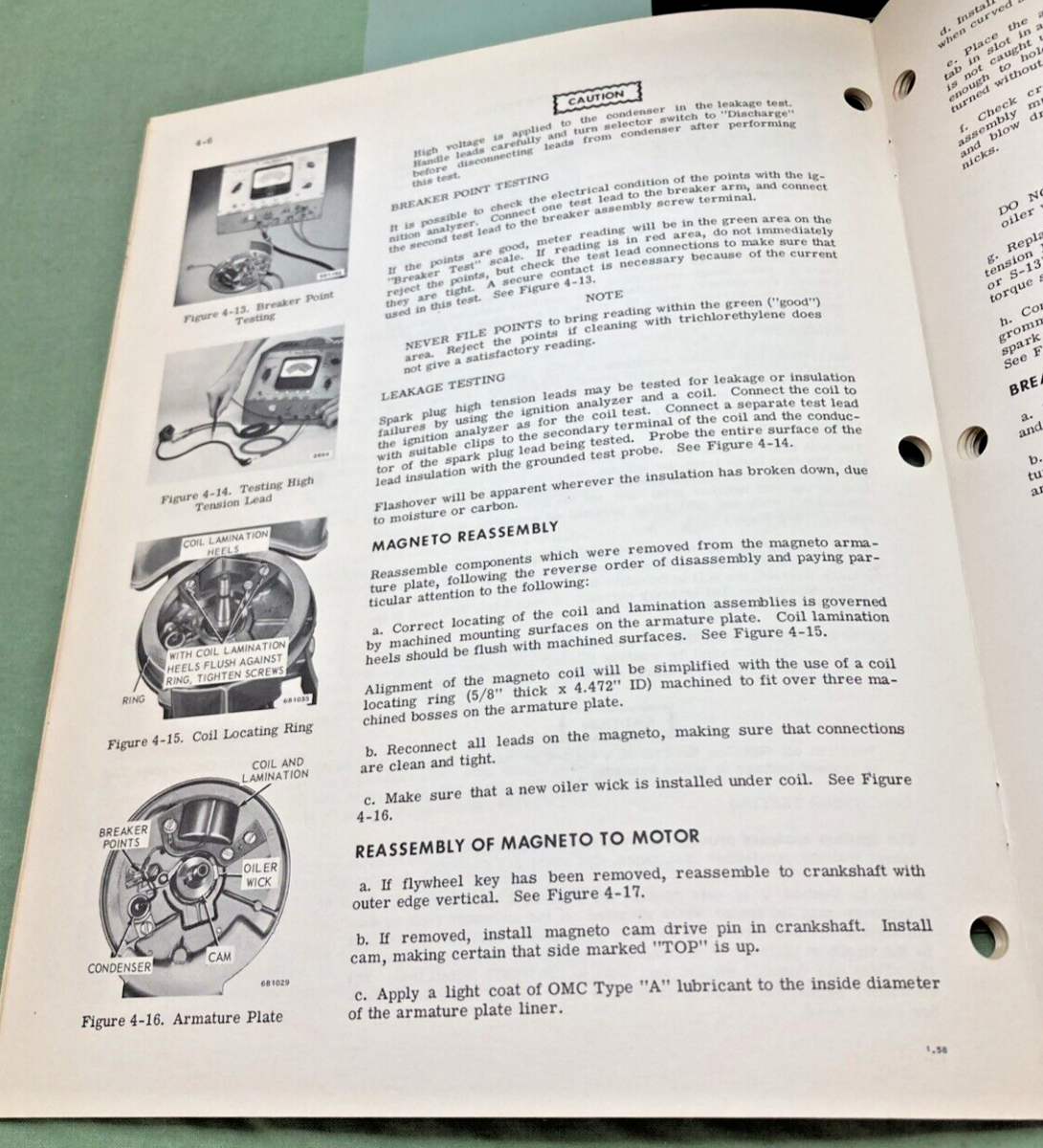 EVINRUDE 4477 4476 SERVICE MANUAL LOT 1968