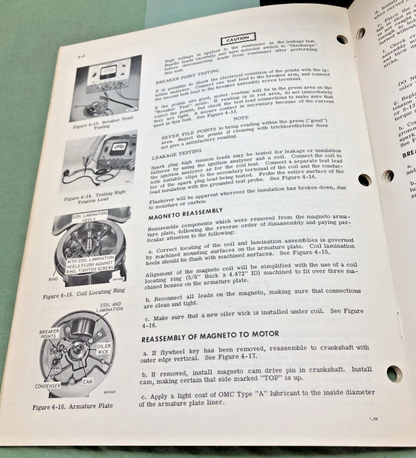 EVINRUDE 4477 4476 SERVICE MANUAL LOT 1968