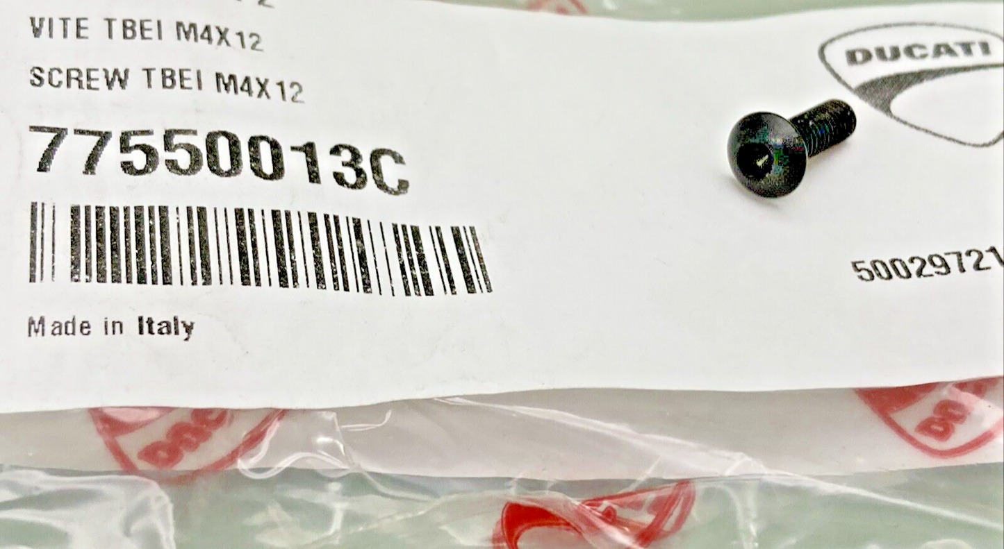 NEW GENUINE DUCATI 77550013C SCREW TBEI M4X12