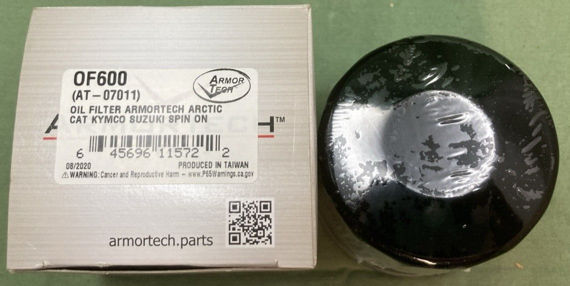 NEW ARMORTECH OF600 (AT-07011) OIL FILTER SPIN-ON FITS ARCTIC CAT SUZUKI KYMCO