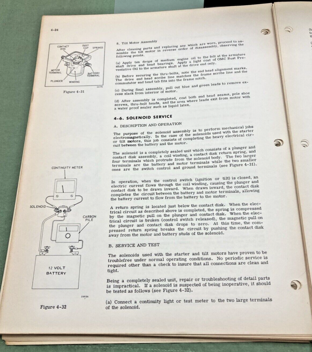 OMC JOHNSON EVINRUDE 384490 STERN DRIVE 210 HP SERVICE MANUAL 1970