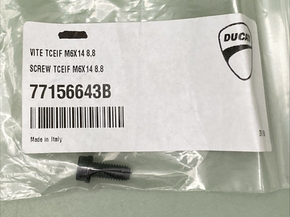 NEW GENUINE DUCATI 77156643B SCREW M6X 14 8.8