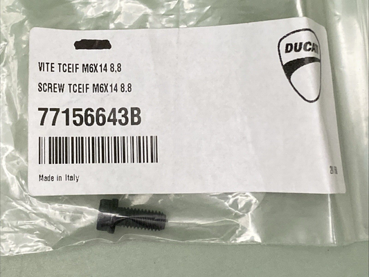 NEW GENUINE DUCATI 77156643B SCREW M6X 14 8.8