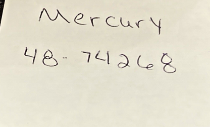 GENUINE MERCURY 48-74268 13 3/4 x 21 STAINLESS Propeller, RH