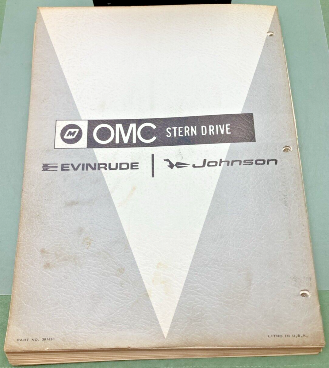 OMC JOHNSON EVINRUDE 381432 STERN DRIVE 120 HP SERVICE MANUAL 1966