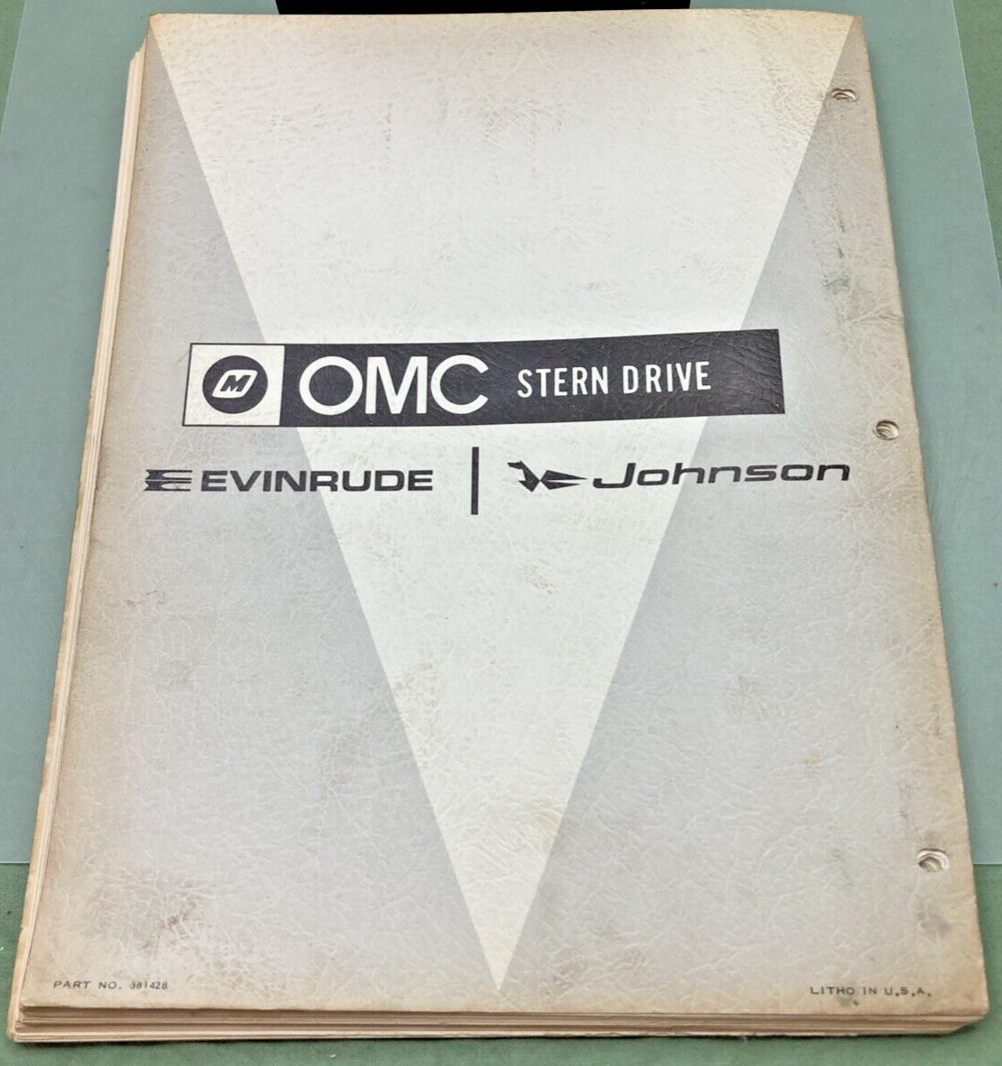 OMC JOHNSON EVINRUDE 381428 STERN DRIVE 90 HP SERVICE MANUAL 1966
