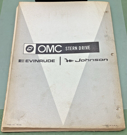 OMC JOHNSON EVINRUDE 381428 STERN DRIVE 90 HP SERVICE MANUAL 1966