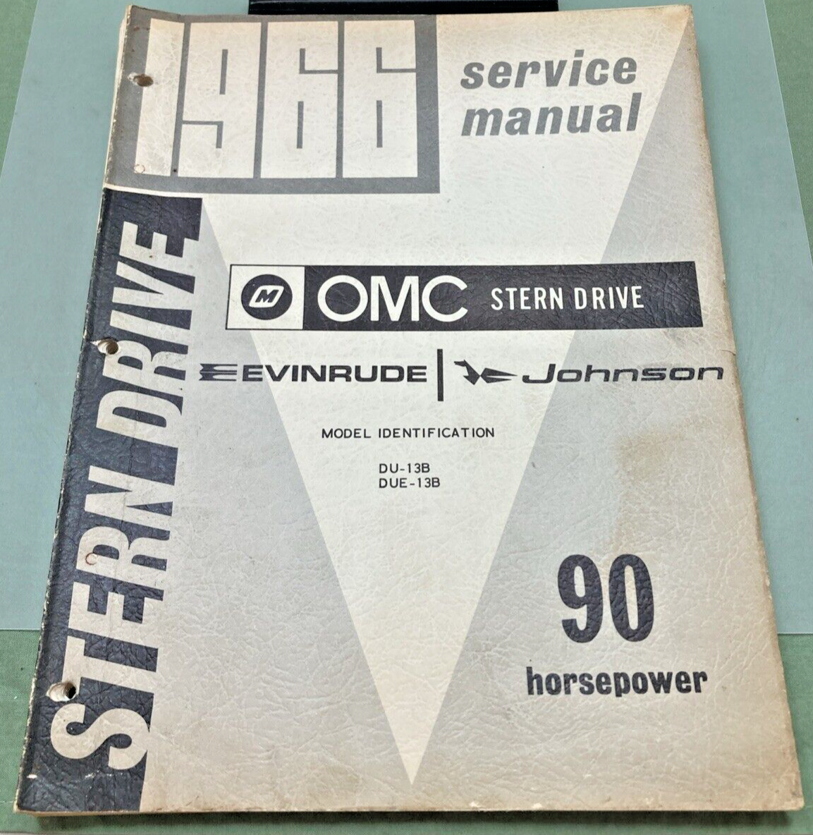 OMC JOHNSON EVINRUDE 381428 STERN DRIVE 90 HP SERVICE MANUAL 1966
