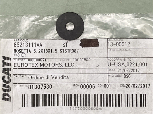NEW GENUINE DUCATI 85213111AA WASHER 2X18X1.5