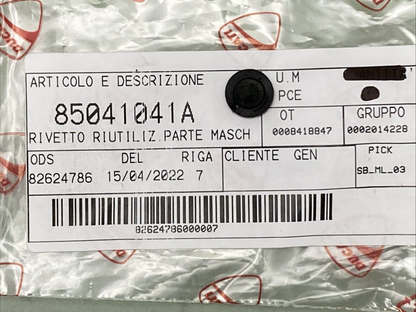 QTY 5 NEW GENUINE DUCATI 85041041A RIVET, MALE