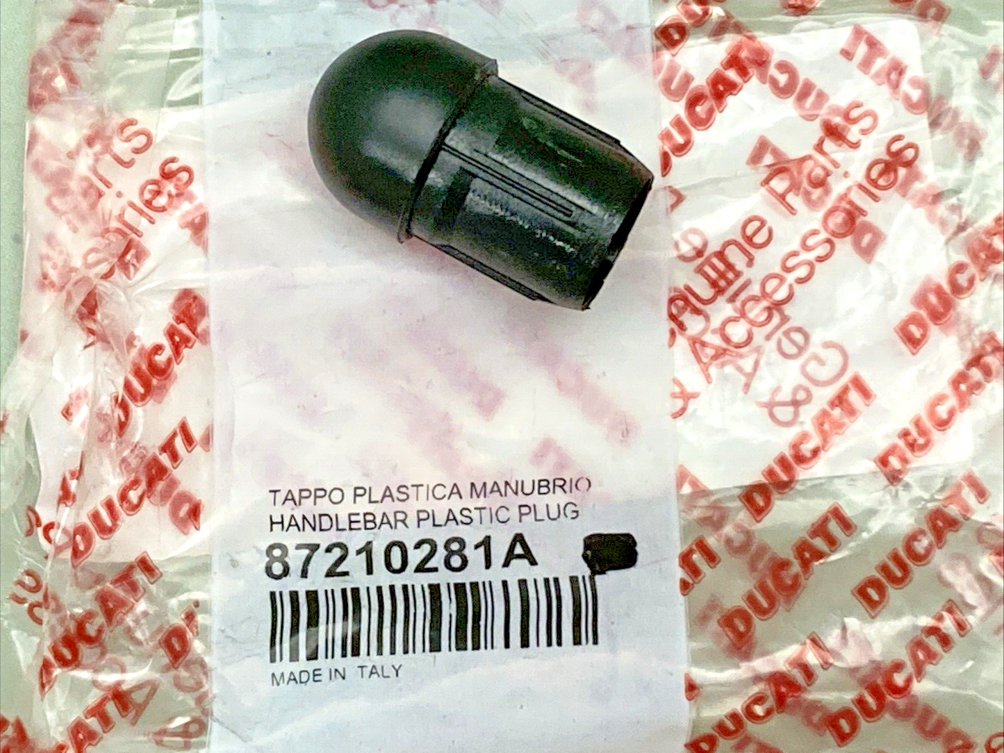 QTY 2 NEW GENUINE DUCATI 87210281A BALANCER SET, HANDLE BAR PLASTIC PLUG