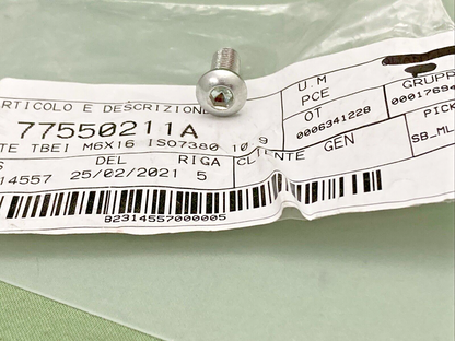 NEW GENUINE DUCATI 77550211A PACK SCREW TBEI M6X16