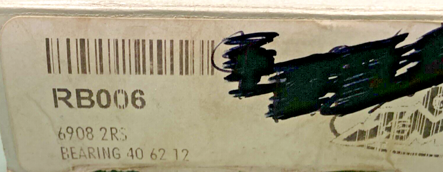 NEW WIDE OPEN 6908 2RS Ball Bearing 40x62x12 Sealed 61908.2RSR 6908DU