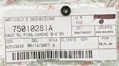 NEW GENUINE DUCATI 75010281A NUT, SPRING
