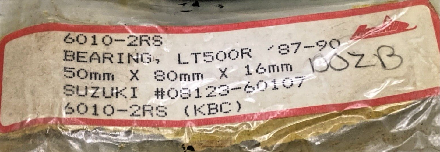 NEW MARSHALL 6010-2RS8 SEALED BALL BEARING 50x80x16 6010DDU