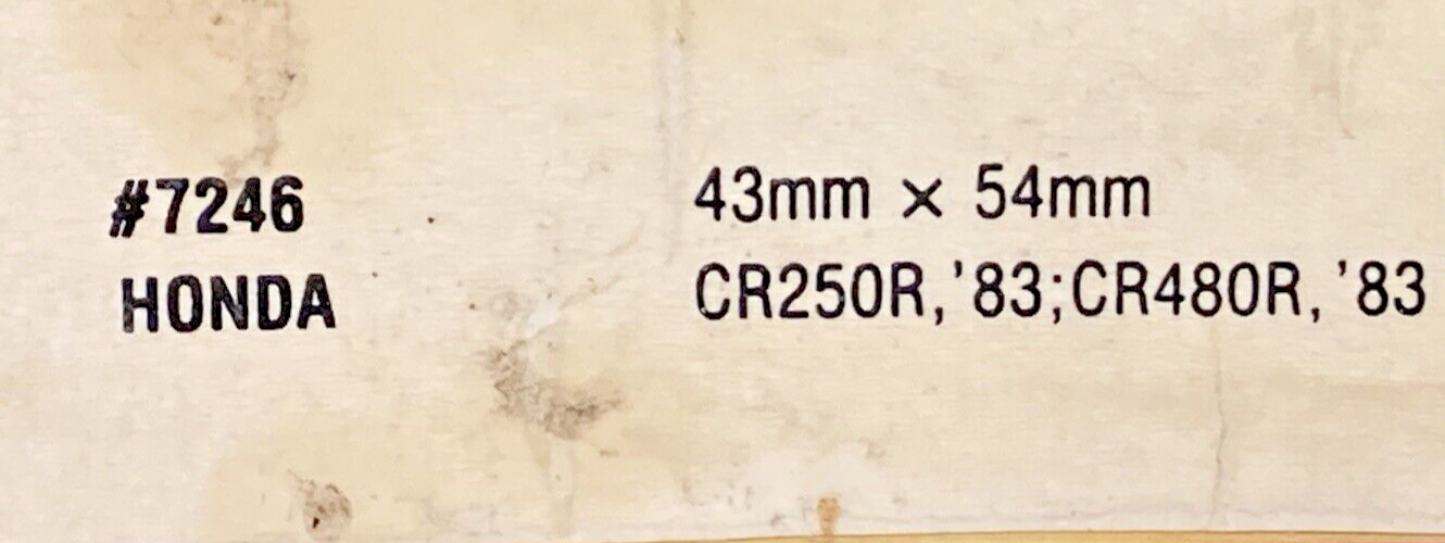 NEW Leak Proof Fork Seals 7246 43mm x 54mm CR250R CR480R CR500R XR500R XR CR