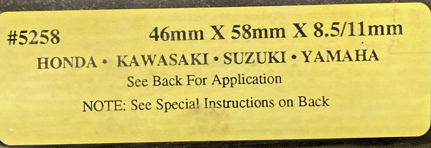 NEW LEAK PROOF FORK SEALS 5258 46MM X 58MM X 8.5/11 MM KAWA, SUZUKI, YAMAHA, HON