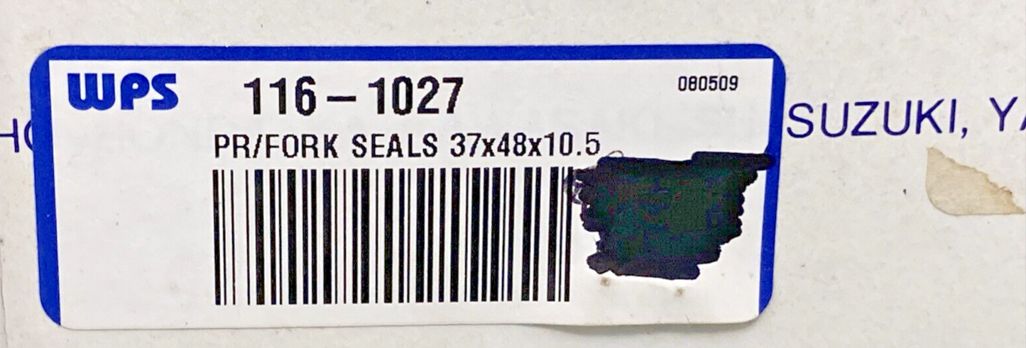 NEW K&S TECHNOLOGIES 16-1027 FORK OIL SEAL 37mm x 48mm x 10.5mm