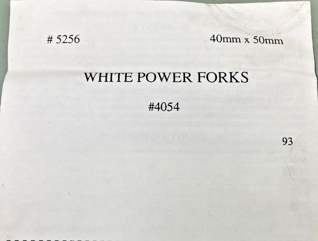 NEW LEAK PROOF SEALS PRO-MOLY 5256 FORK SEAL KIT, 40mm X 50mm, WHITE POWER FORK