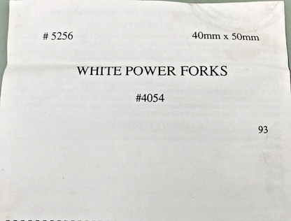 NEW LEAK PROOF SEALS PRO-MOLY 5256 FORK SEAL KIT, 40mm X 50mm, WHITE POWER FORK