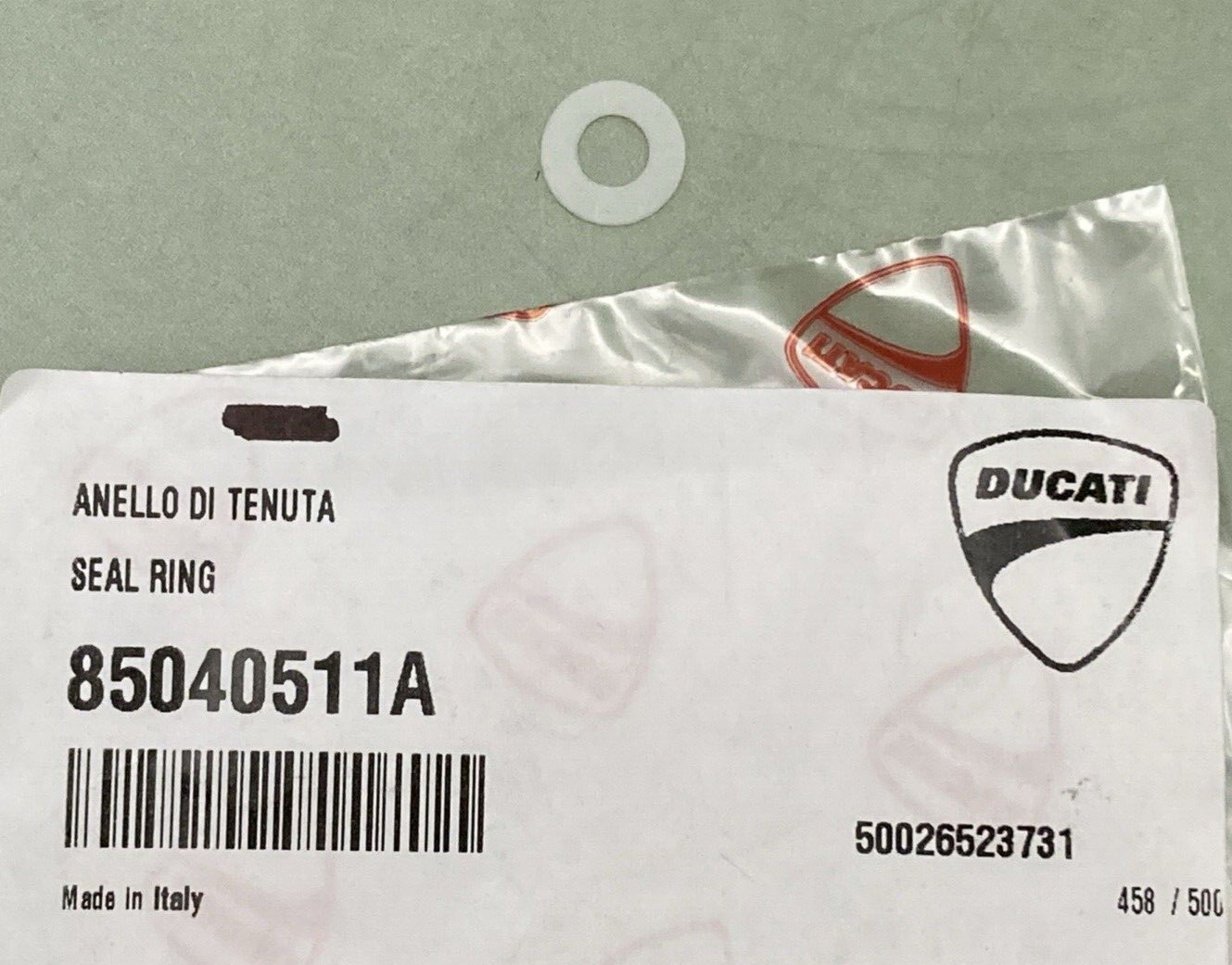 QTY 2 NEW GENUINE DUCATI 85040511A SEAL RING