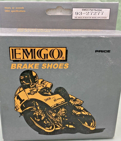 NEW REPLACES EMGO 93-27277 BRAKE SHOES, GROOVE SHOE130 X28 MM