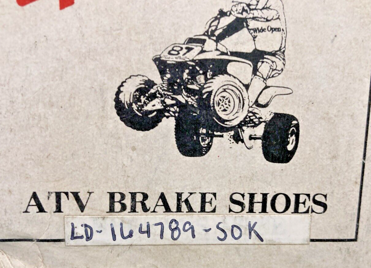 NEW REPLACES WIDE OPEN BS212 ATV BRAKE SHOES,  LD-164789-SOK PN 7600-114