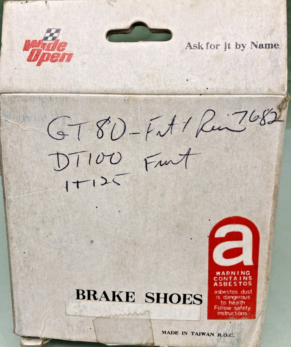 NEW REPLACES WIDE OPEN BS212 ATV BRAKE SHOES,  LD-164789-SOK PN 7600-114