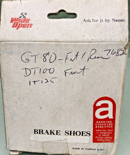 NEW REPLACES WIDE OPEN BS212 ATV BRAKE SHOES,  LD-164789-SOK PN 7600-114